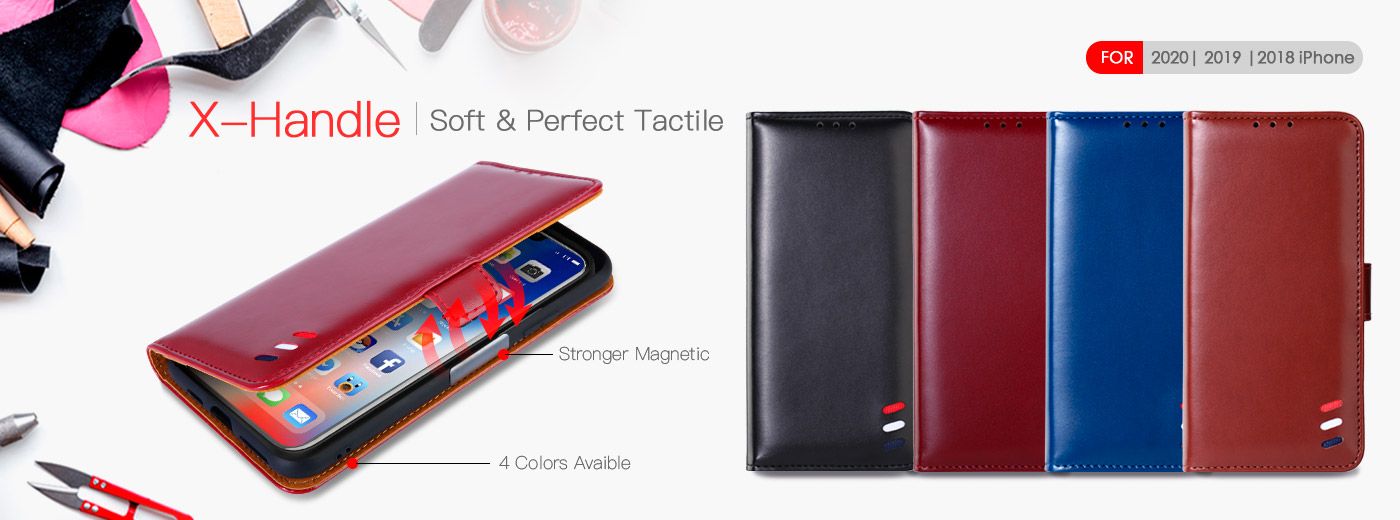 Shockproof Multifunctional Leather Flip Case For All Phone(Red)