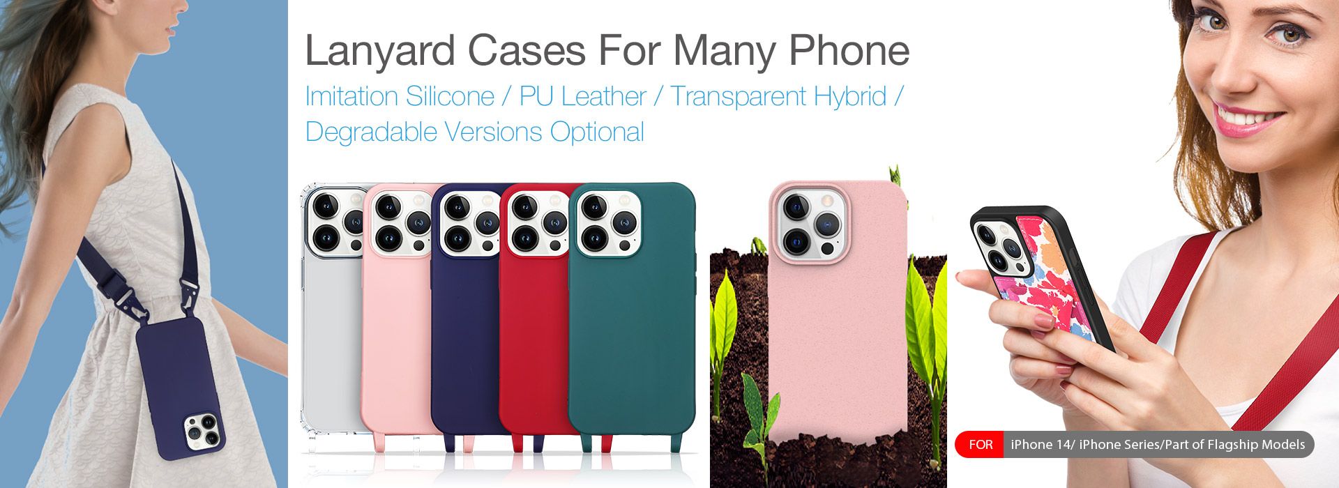 Lanyard Case--PU Leather+Kickstand Version((Flower2)