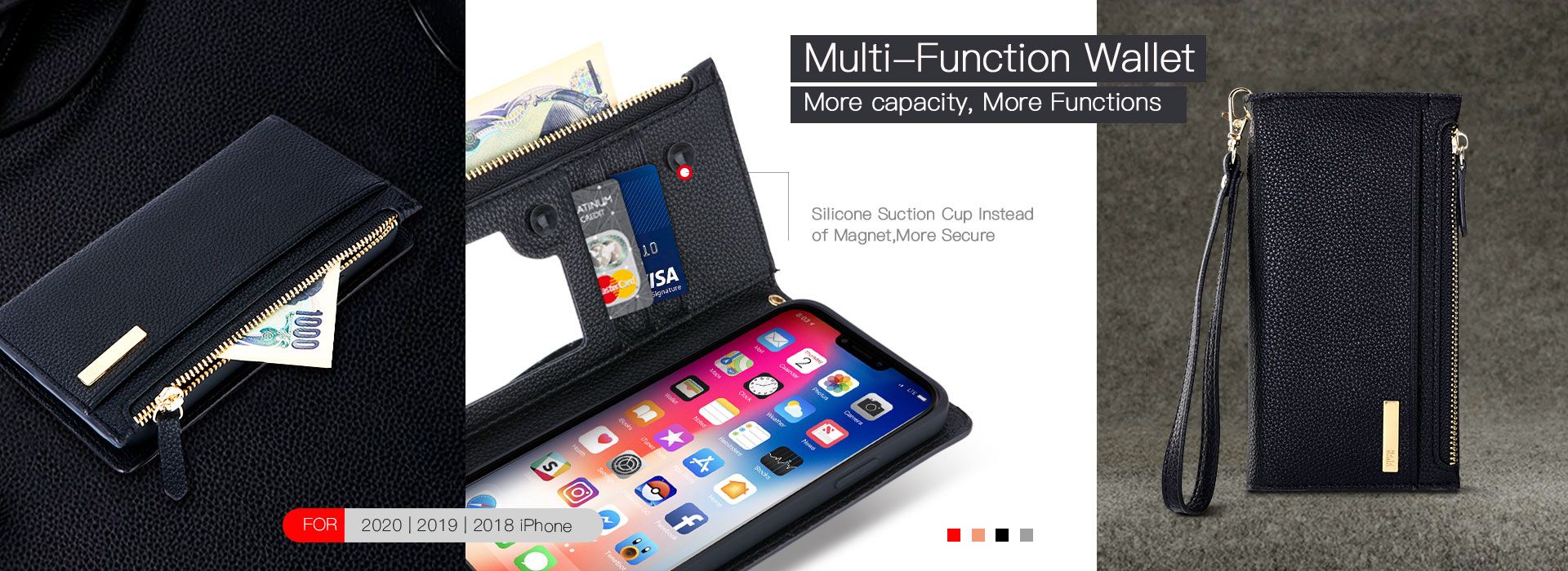 Multi-function Wallet Leather Case