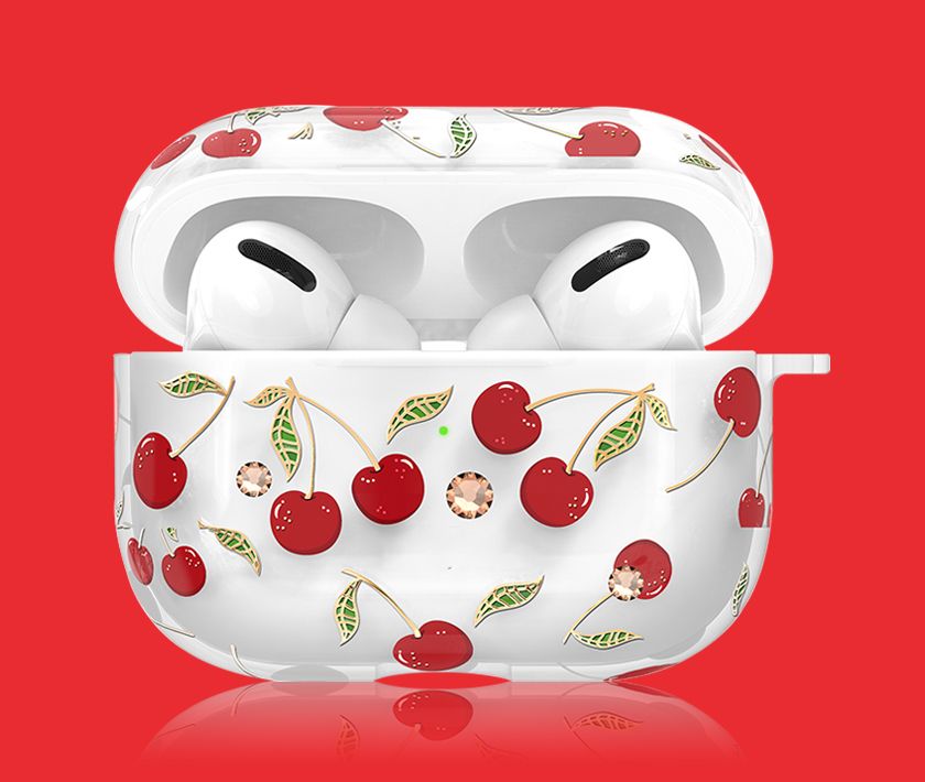 Rhinestone/Crystal Airpods Pro Case (cherry)