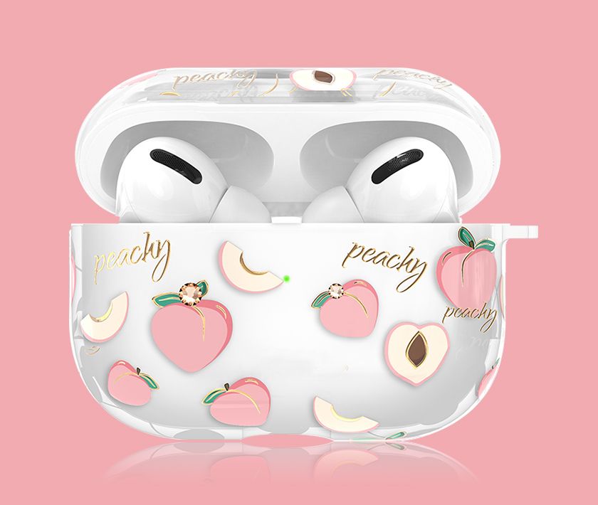 Rhinestone/Crystal Airpods Pro Case (Peach)