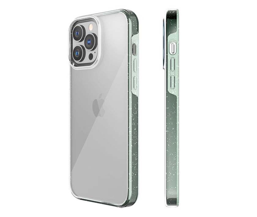 Fashionable Hybrid Transparent 100% biodegradable  Case For iPhone(Light Green)