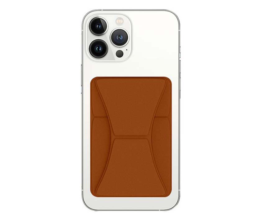 Adhesive Card Holder case For cell Phone(Brown)