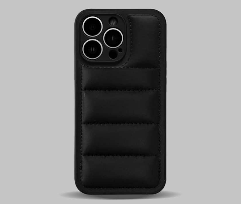 Fashional Down Jacket Style Phone Case(Black)