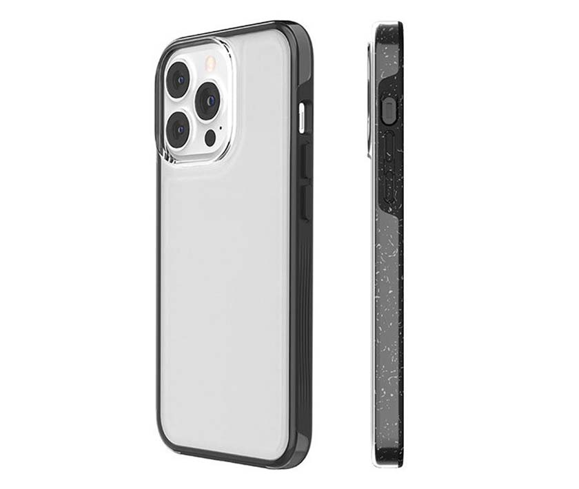 Fashionable Hybrid Transparent 100% biodegradable Case For iPhone(Black)