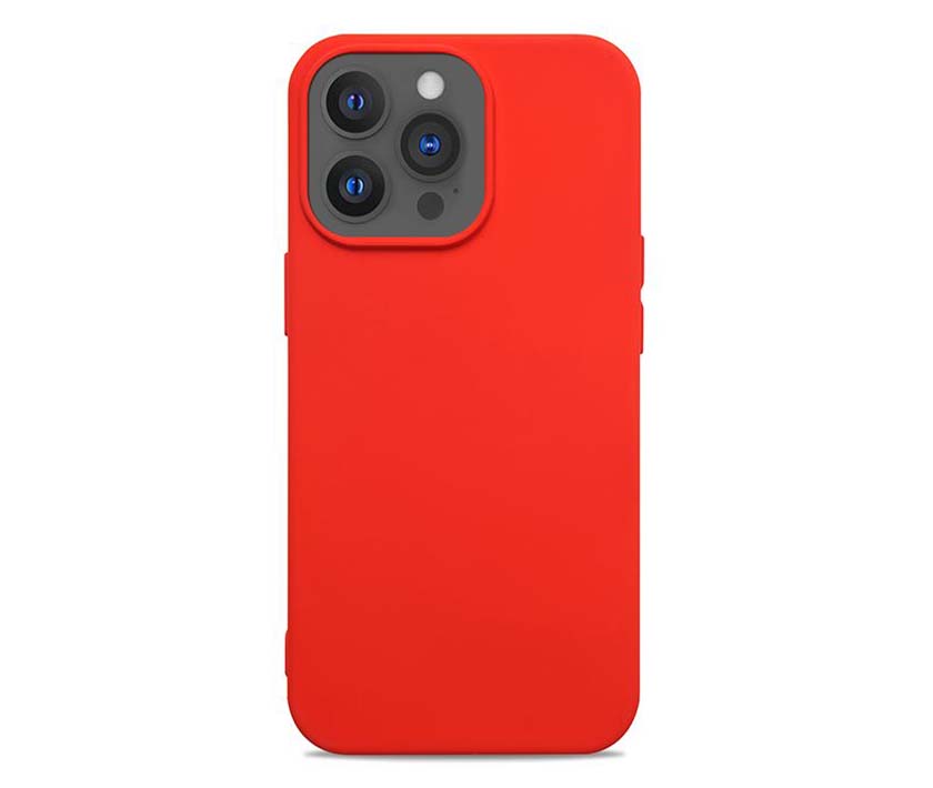 Imitation Liquid Silicone Case For Phones(TPU+Rubber Oil)-Red