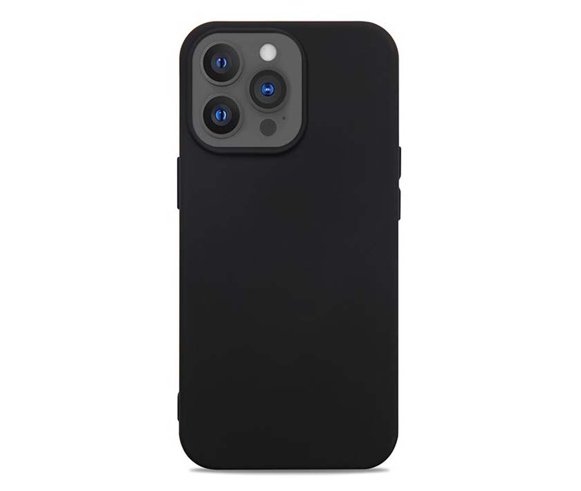 Imitation Liquid Silicone Case For Phones(TPU+Rubber Oil)-Black