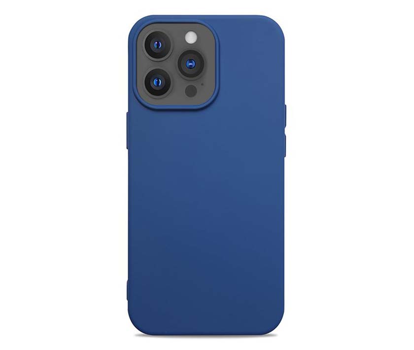 Imitation Liquid Silicone Case For Phones(TPU+Rubber Oil)-Navy Blue
