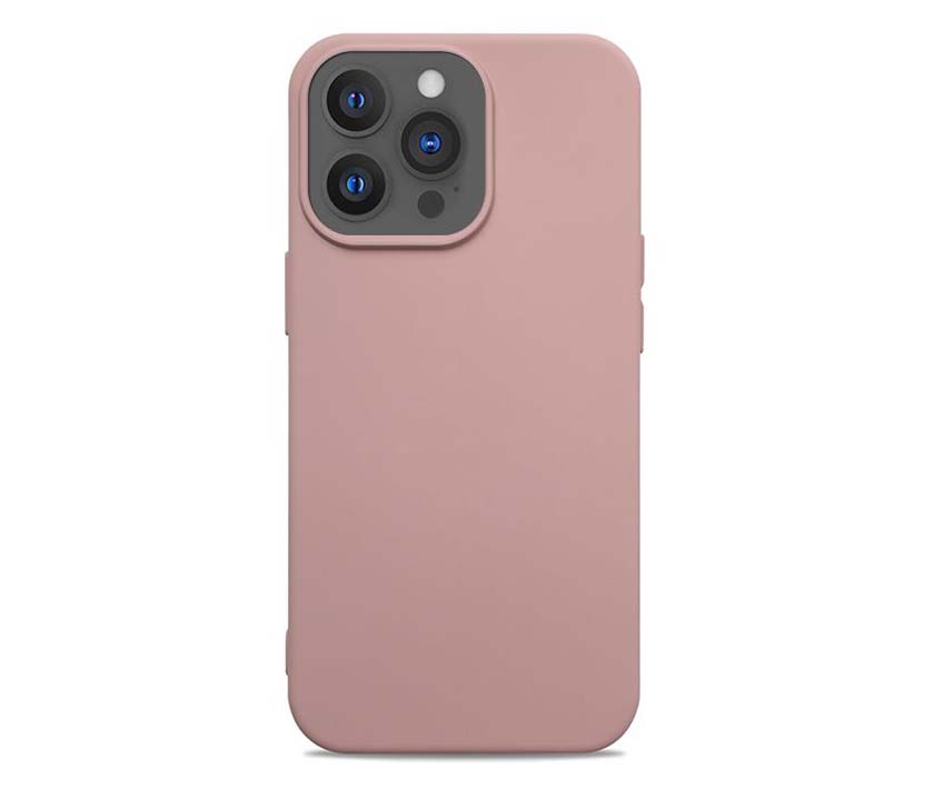 Imitation Liquid Silicone Case For Phones(TPU+Rubber Oil)-Sand Pink
